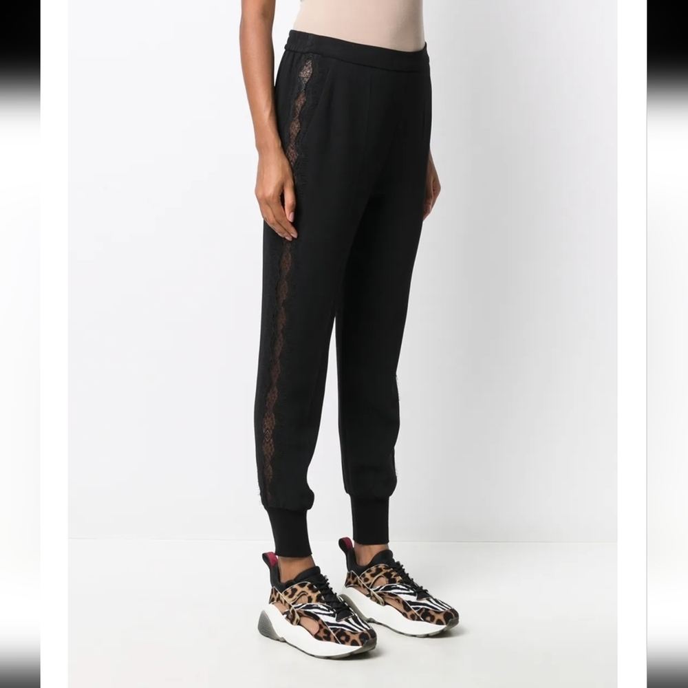 Stella McCartney Lace Cut-out Tapered Joggers